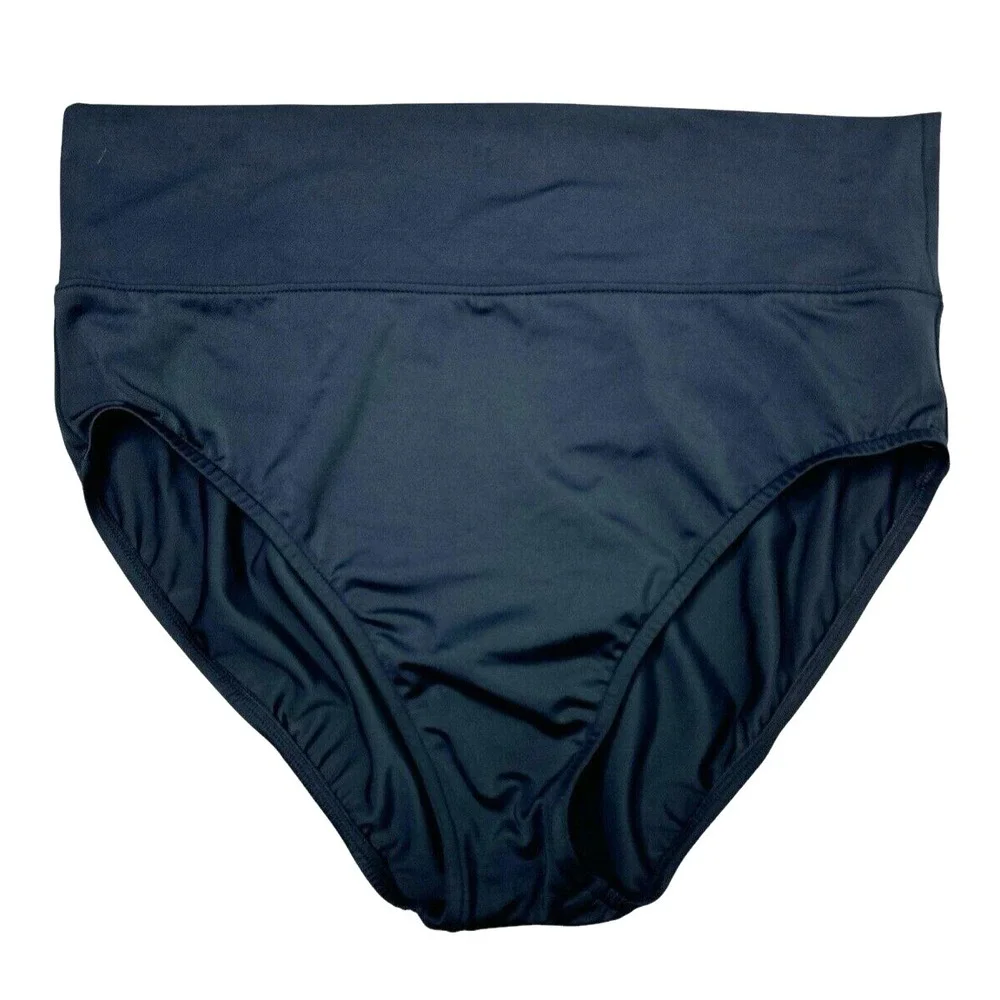 Trimshaper Women High Waist Bikini Swimsuit Bottom Tummy Control Black 14